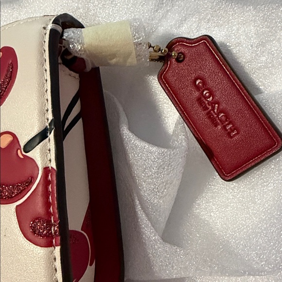 Coach Penn Small Cherry Print Leather Shoulder Bag NWT - Picture 6 of 8